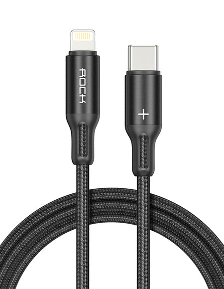 Cable USB-C to Lightning PD 1MT Rock