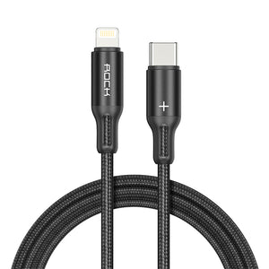 Cable USB-C to Lightning PD 1MT Rock